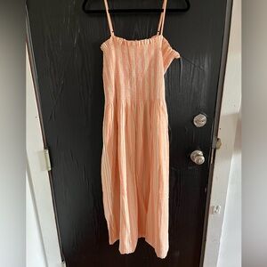 Faherty Organic Cotton Striped Midi Dress